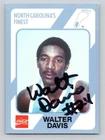 WALTER DAVIS 1989 Collegiate Collection Autographed card TTM /IP signature
