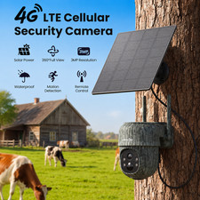 Wansview 4G LTE Cellular 3MP Solar Battery Se...