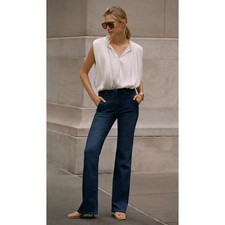 NWT Anthropologie Pilcro Polished Mid-Rise Bootcut Jeans Size 27 Dark Trousers