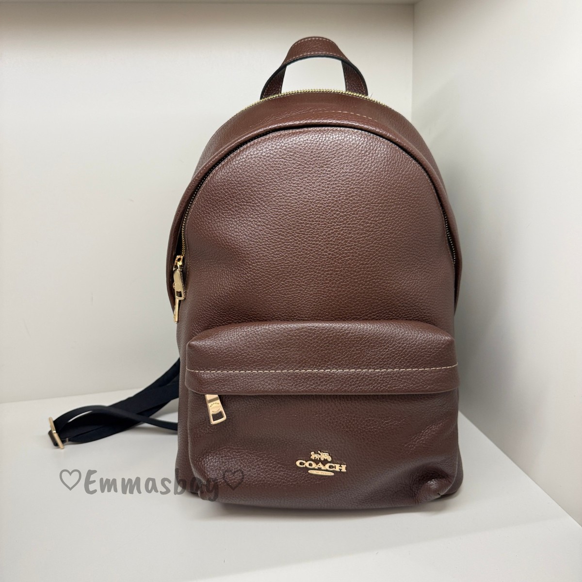 NWT Coach Taylor Small Backpack CDW78 pebbled leather/Gold/Maple