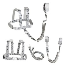 4 in 1 Toddler Harness Leash with Rocket Pattern, Reflective Kids Gray