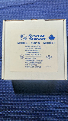 SYSTEM SENSOR-5601A Heat Detector 135F Fixed Heat with base. NO Tariffs in US