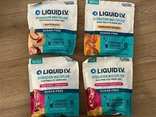 Liquid I.V. Hydration Multiplier Sugar Free 14 Sticks Each Bag MANDARIN, Peach..