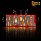 BrickBling LED Light Set for LEGO MARVEL Logo & Minifigures 76313 (Standard)