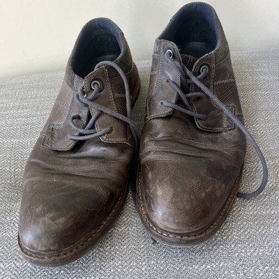 Bull Boxer Everson Gray & Cognac Distressed Leather Oxford Dress Shoes Size 11