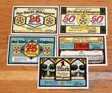 25+50+75pf.+2x1Mk. Kompl.--Eldagsen/Han---