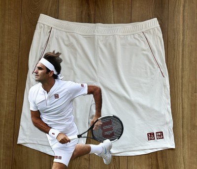 Rare! Roger Federer UNIQLO 2018 Wimbledon Shorts size: XXL RF