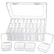 Bead Organizer Box  31Pcs Clear Bead Organizers and Storage Mini Rectangle Pla...