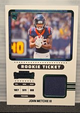 2022 Contenders - Rookie Ticket Swatches John Metchie III #RTS-JME (MEM, RC)