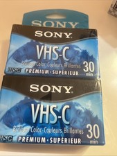 2 Pack Sony Premium VHS-C 30 Min Camcorder Videocassette Tapes Japan NEW Sealed