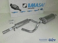 Imasaf Auspuffanlage Ab Kat für VW Golf IV 4 1.6 16V BJ 00-05|Mitteltopf+Endtopf