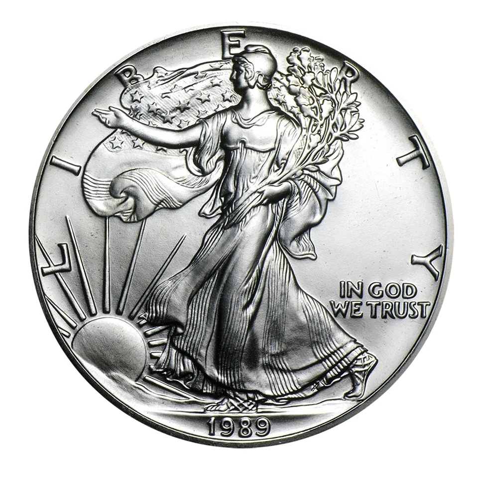 1989 $1 American Silver Eagle MS69 PCGS - Image 2 of 3