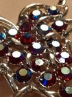 Vintage 1960 Sarah Coventry Red DAZZLING AURORA Borealis AB Brooch/Earrings Set — photo 2