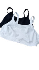 M S 2-Part Sports Bra Set Black White - Size 40D New with Tags
