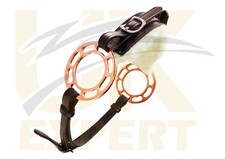 New Bitless Bridle RoseGold Wheel Hackamores, Black & Brown Hackamores with Fur