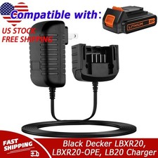 20V Lithium Battery Charger LCS1620 for Black Decker LBXR20, LBXR20-OPE, LB20