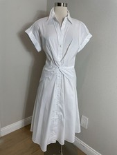 NEW Lauren Ralph Lauren Womens 8 Twist Front Shirtdress Short Sleeve Dress