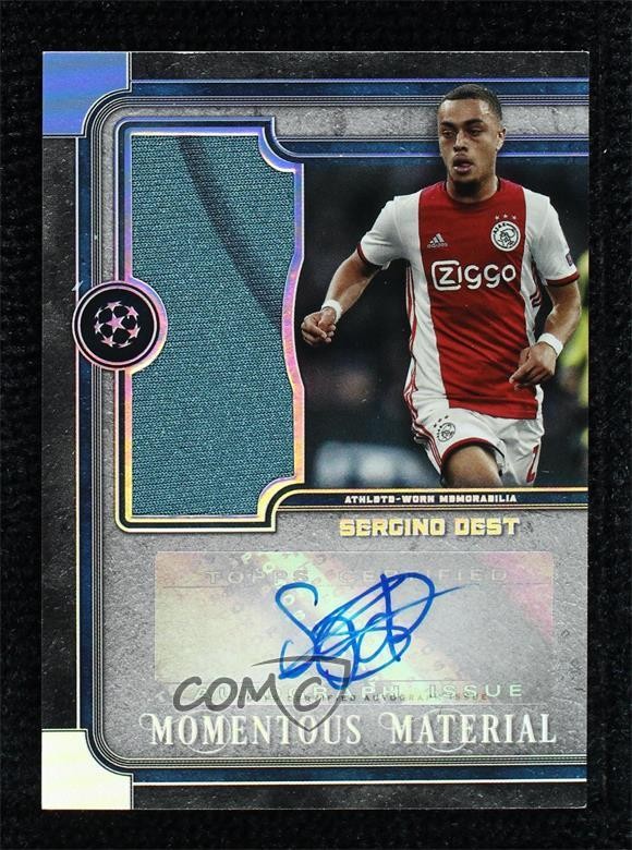 2019 Museum Collection UEFA Champions League Jumbo Relics Sergino Dest Auto 0kr0