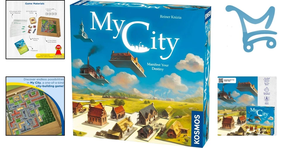 My City Family Board Game Blue 2-4 Players Ages 10+ Legacy Reiner Knizia - Image 2 of 4