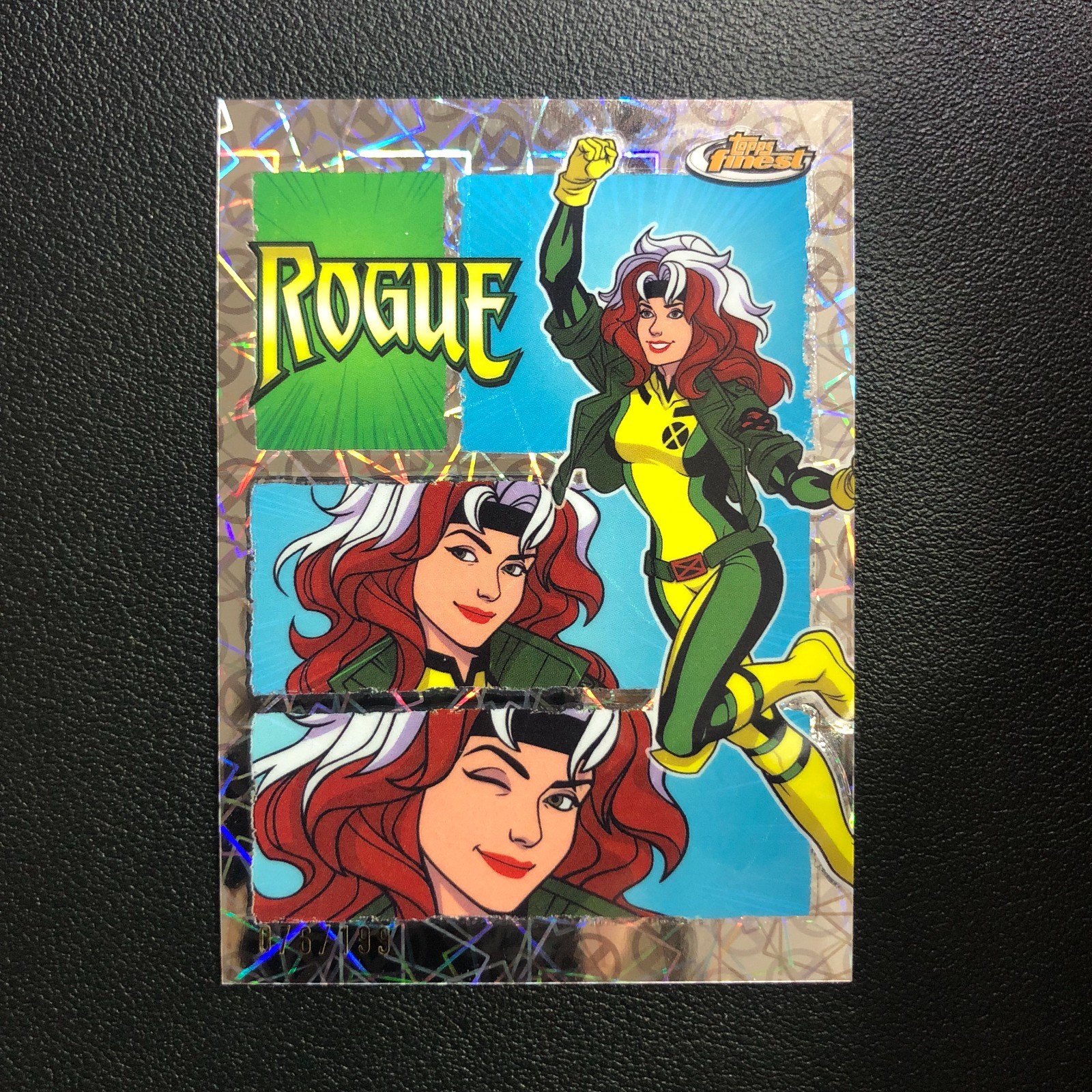 2025 Topps Finest X-Men '97 Marvel Remember It Rogue Laser Refractor /199