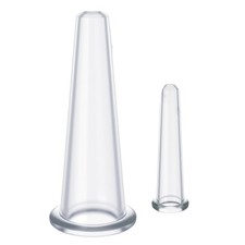 2Pcs Transparent Massage Cupping Set Silicone Mini Facial Cups