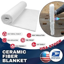 New White 2500 F Insulation Mat Ceramic Fiber 10mm Thick Lightweight Flexible