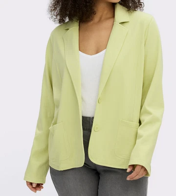 470324 Sheego Damen Blazer Shirtblazer Sweatblazer pistazie NEU Gr. 40 - 58 - Bild 1 von 2