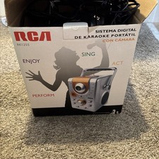 RCA RK1255 Portable CD G Karaoke System Built-In Camera Complete