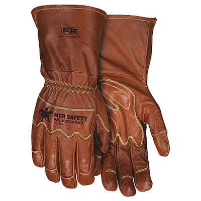 Mcr Safety Mu3624gl Leather Drivers Gloves, Goatskin ( Double Palm ), Gauntlet,