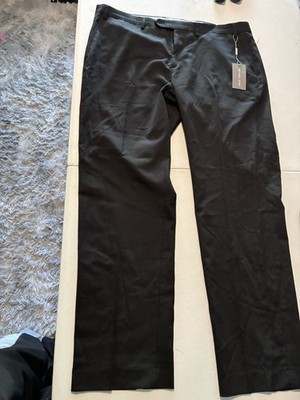Michael Kors Dress Pants Mens Black Stretch Flat Front Matisse NWT Slim Classic
