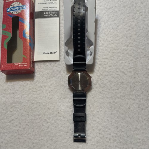 Reloj Digital Vintage Radio Shack LCD Resistente al Agua Alarma Cronógrafo Años 80’s 90 - Imagen 5 de 6