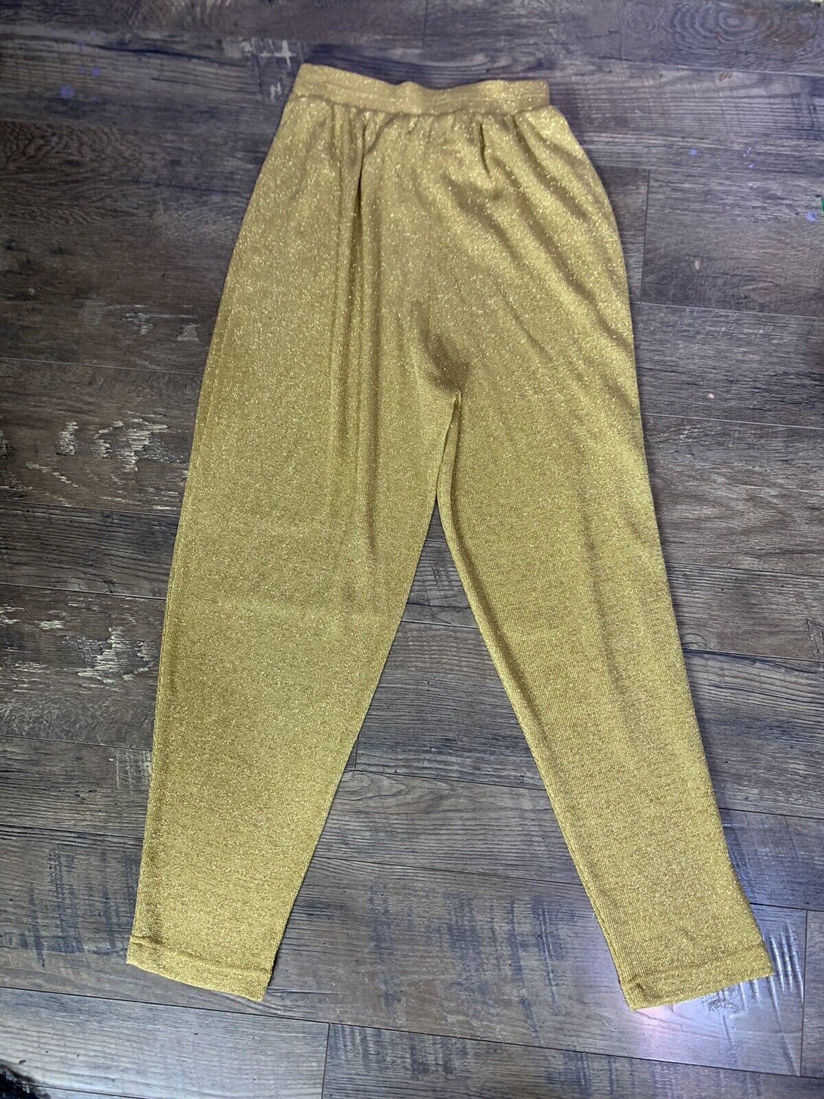 Vintage 1990’s Aka Gold Shimmer Trouser Pants Wom… - image 12