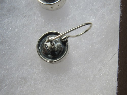 NEW SILPADA Sterling Silver Pearl Wire Hammered Round Earrings W1750 W 1750 NIB - Picture 12 of 22