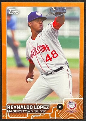 2015 TOPPS PRO DEBUT REYNALDO LOPEZ ORANGE PAPER #09/25 HAGERSTOWN SUNS