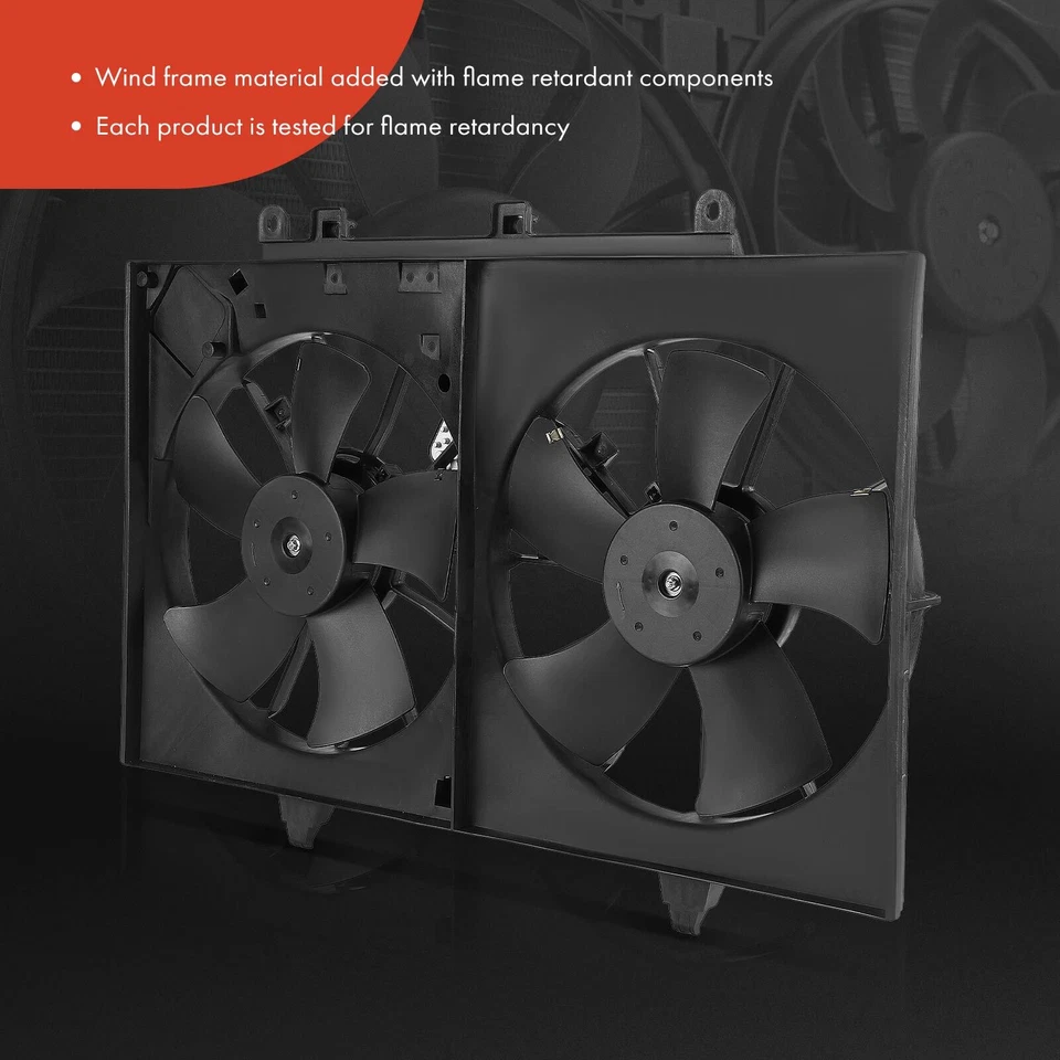 Conjunto de ventilador de refrigeración de radiador doble con controlador para INFINITI M35 2006-2008 M45 Foto 3 de 4