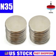 Lot Super Strong Round Disc 25mm x 2mm Magnets Rare Earth Neodymium N35 NEW