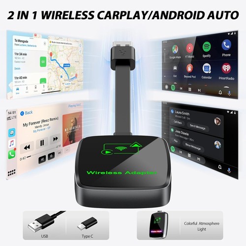 Omeyo Wireless CarPlay Adapter für Apple, konvertiert kabelgebundenes CarPlay in kabelloses Auto - Bild 5 von 6