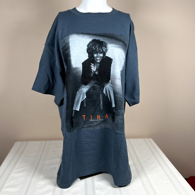 Tina Turner Twenty Four Seven Concert Tour 2000 T-Shirt Large Blue