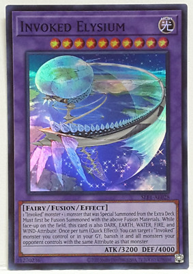 Yugioh Asia Englisch Invoked Elysium SLF1-AE028 Super Selten