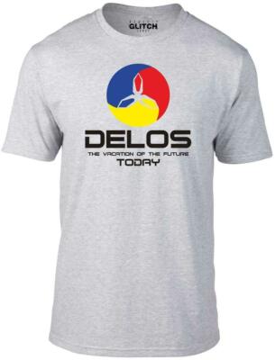 Delos T-Shirt lustiges T-Shirt Retro Sci Fi West Cyborg Welt Science Fiction