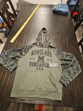 Colosseum Athletics Men's Maryland Terrapins USA Green Camo OHT Hoodie Size M