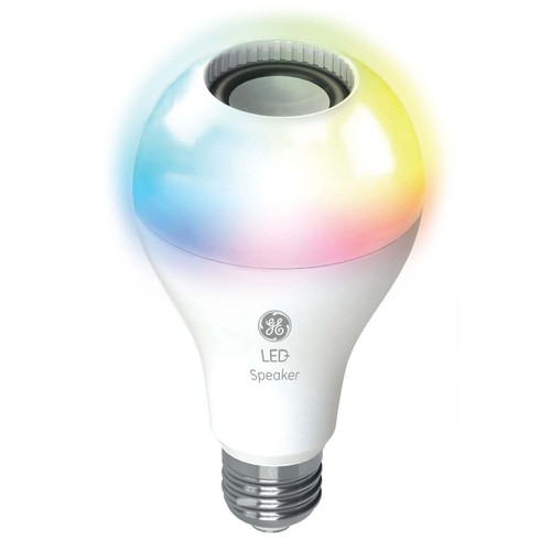 LED Multicolor Speaker LED Light Bulbs w/Bluetooth Speaker A21 Bulbs 9W 2-Pack - Picture 2 of 11