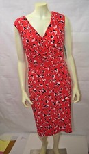 RALPH LAUREN BELTED FLORAL JERSEY DRESS SZ10 NEW WITH TAG