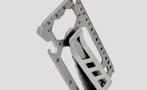 MoneyClip Gear Toolcard Pro 40 in 1 Silver Stainless Steel Credit Card Multitool - Picture 2 of 8