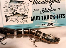 Lizard Fishing Lure Multi Jointed 4.5" snake newt salamander skink Crankbait