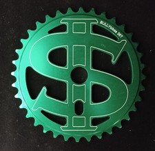 BULLY BMX BIG MONEY SPROCKET GEAR 19mm spindle USA Made! 3/32" 36 tooth GREEN