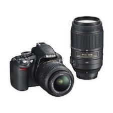 USED Nikon D3100 with 18-55mm VR 55-300mm Black Excellent