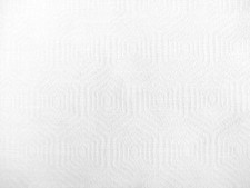 Ivory White Geometric Textured Weave Window Curtain Valance