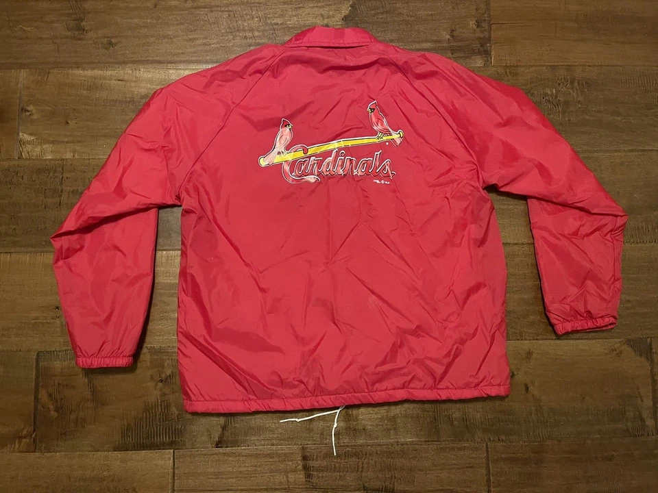 Chaqueta cortavientos vintage de los Cardenales de San Luis MLB de béisbol línea de tiza - XL para hombre Foto 3 de 4