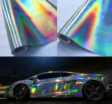 Glossy Laser Chrome Holographic Rainbow Vinyl Vehicle Car Wrap Film Foil Sticker